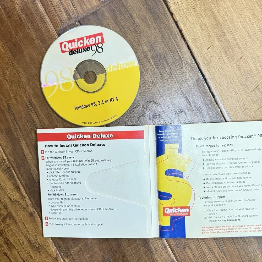 VTG Quicken financial‎ planner Suite 98, Family, Lawyer, Deluxe Windows Software